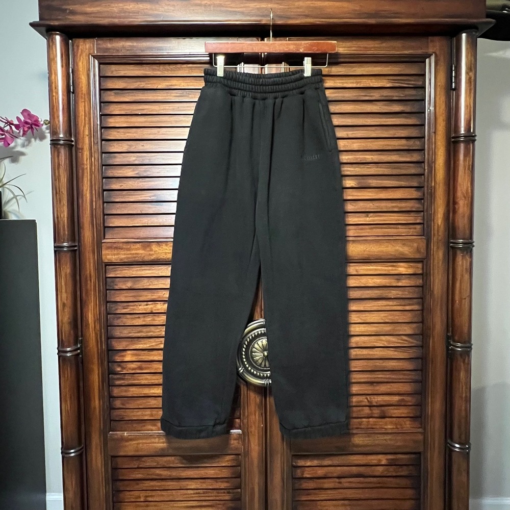 Comfrt Cloud Touch Heavyweight Fleece Sweatpants Black Joggers - Unisex Size M